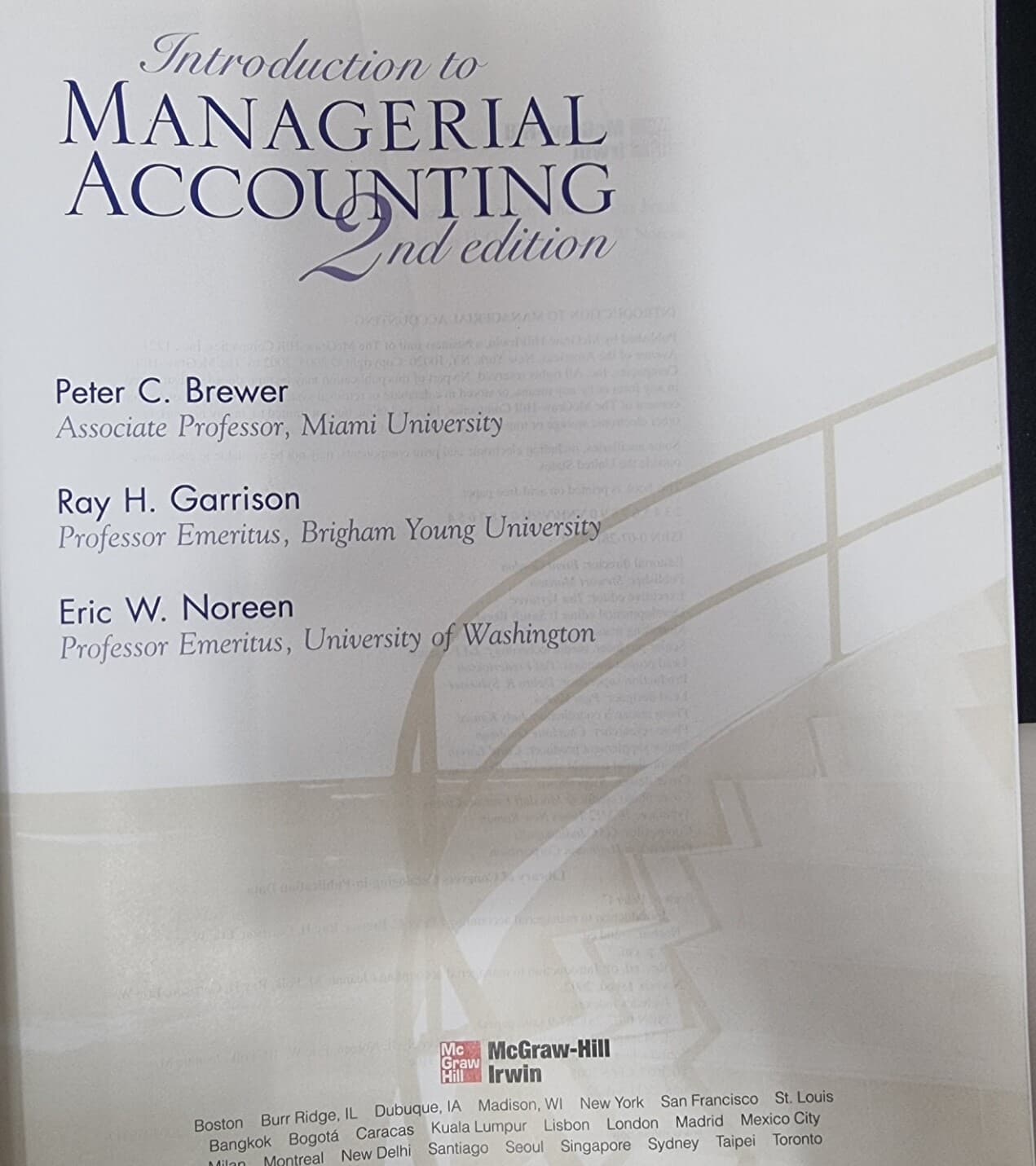 INTRODUCTION TO MANAGERIAL ACCOUNTING 2nd Edition