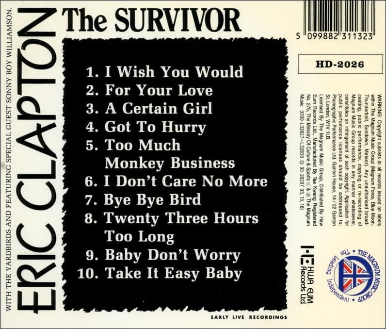 Eric Clapton(에릭 클랩튼) - The Survivor