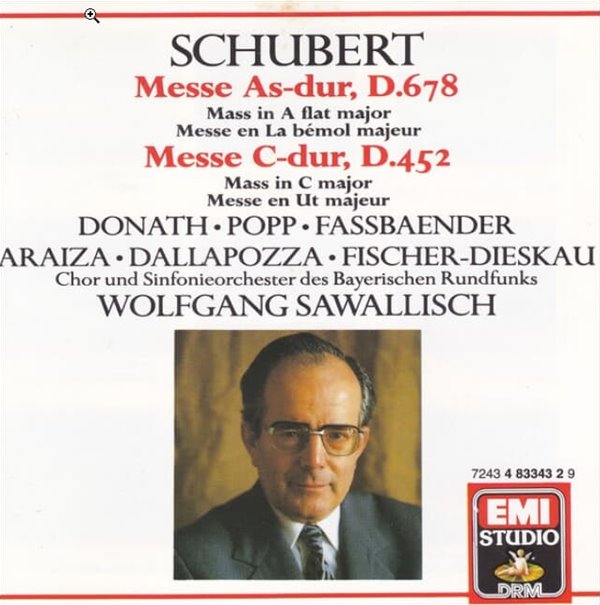 Schubert : Messe As-dur, D. 678 / Messe C-dur, D. 452 - Wolfgang Sawallisch (Holland반)