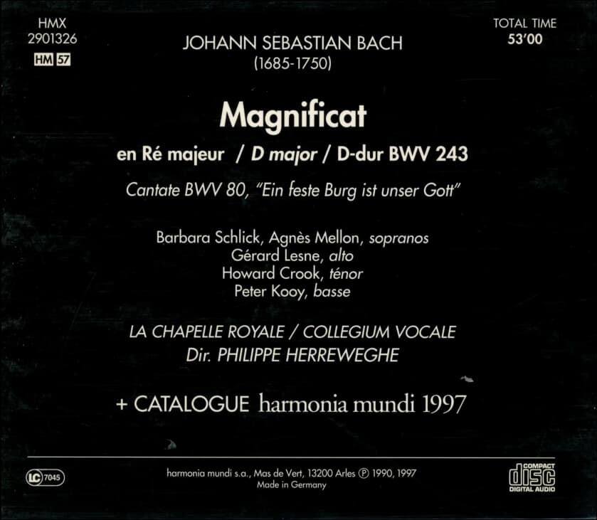 BACH : Magnificat - bwv 243 (독일반)