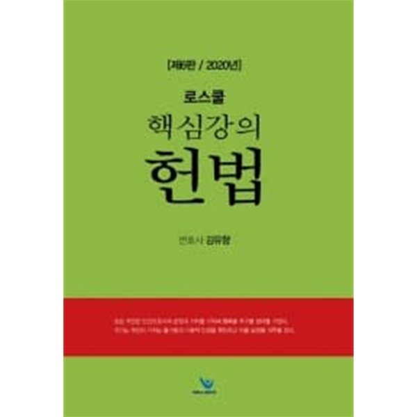 2020 로스쿨 핵심강의 헌법 (제6판)