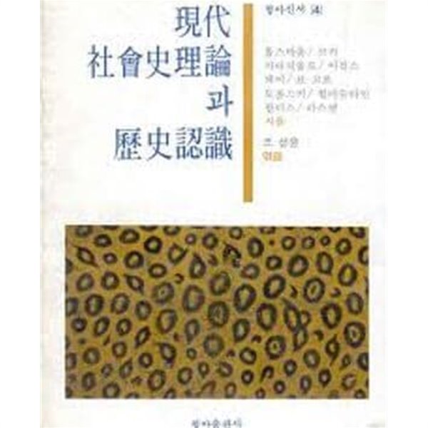 현대사회사이론과 역사인식 (청아신서 4) (1982 초판)