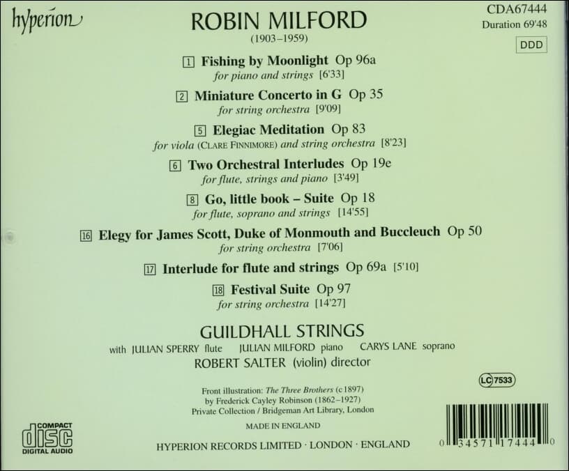 Robin Milford , uildhall String  - Fishing By Moonlight (UK반)