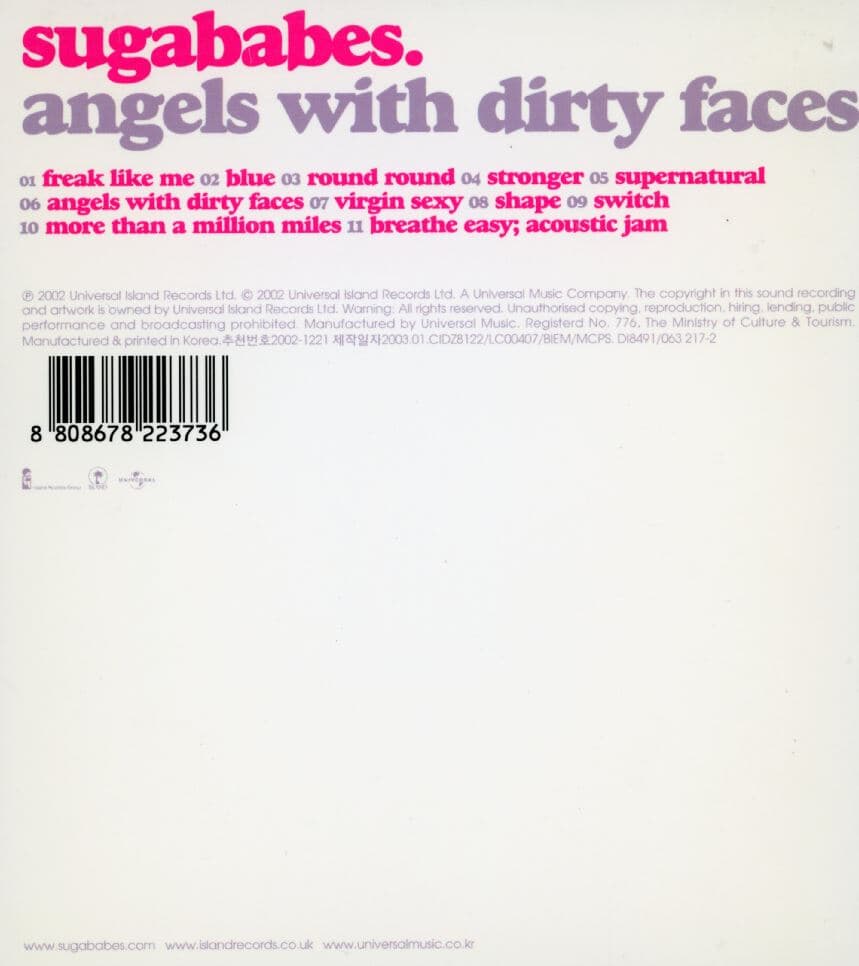 슈가베이브스 - Sugababes - Angels With Dirty Faces
