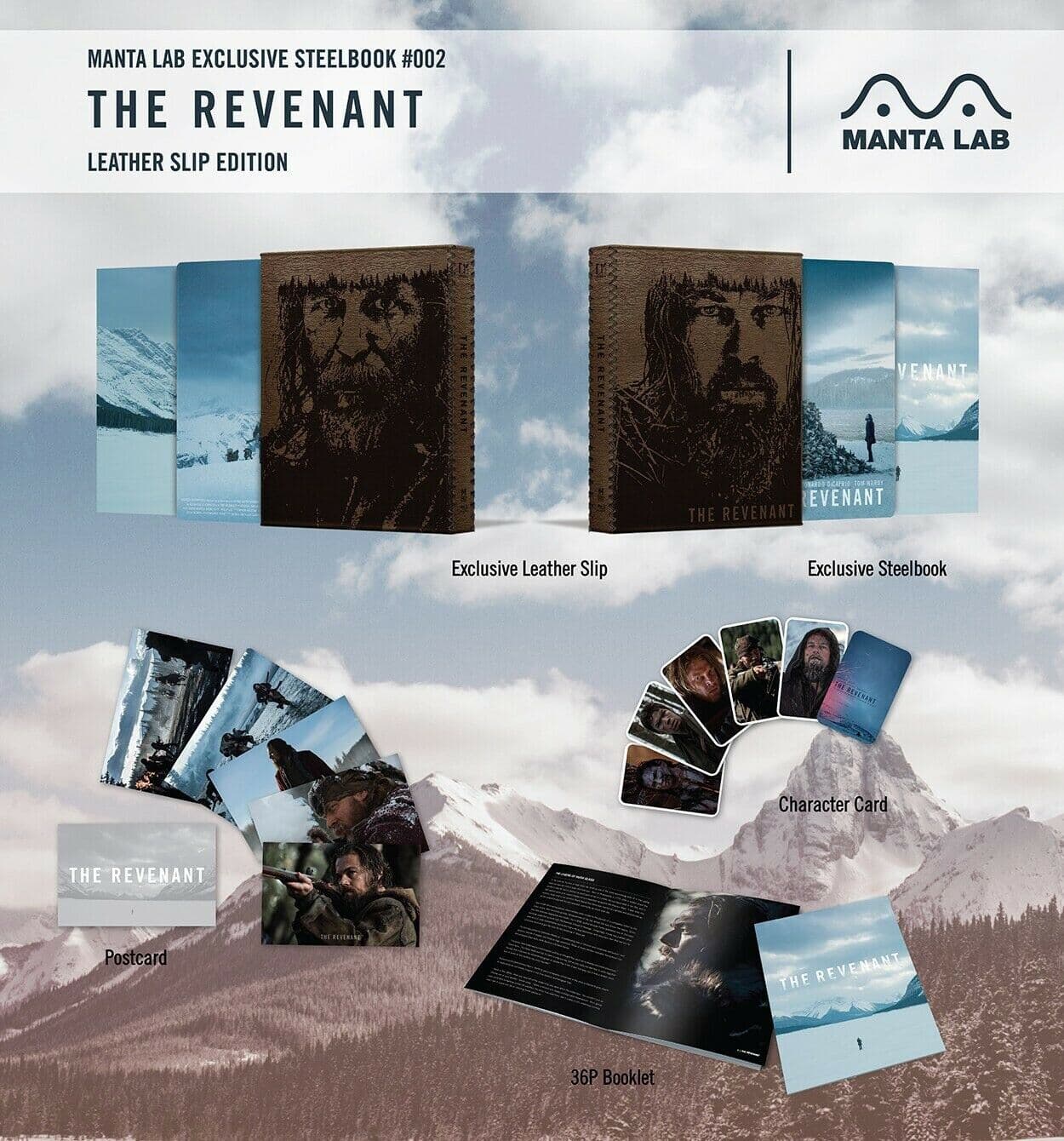 레버넌트 THE REVENANT MANTA LAB BLURAY STEELBOOK LEATHER FULLSLIP