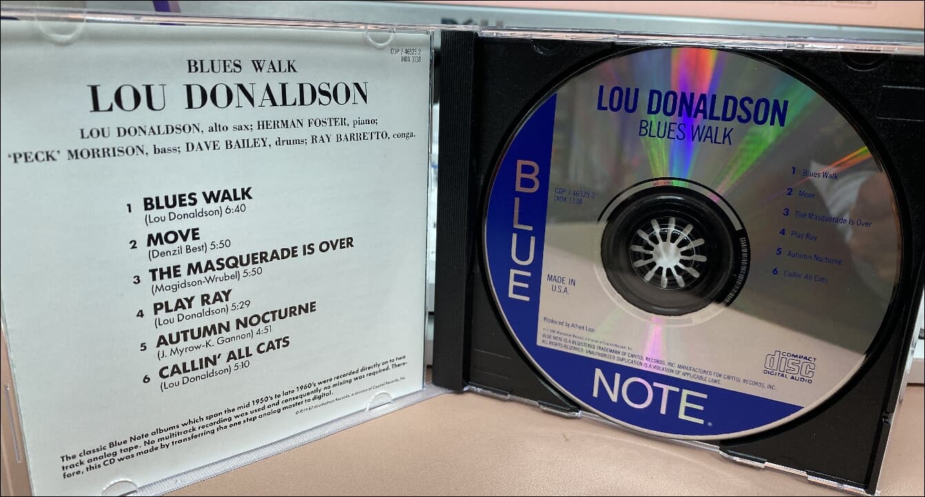 Lou Donaldson (루 도널드슨) -  Blues Walk (US발매)