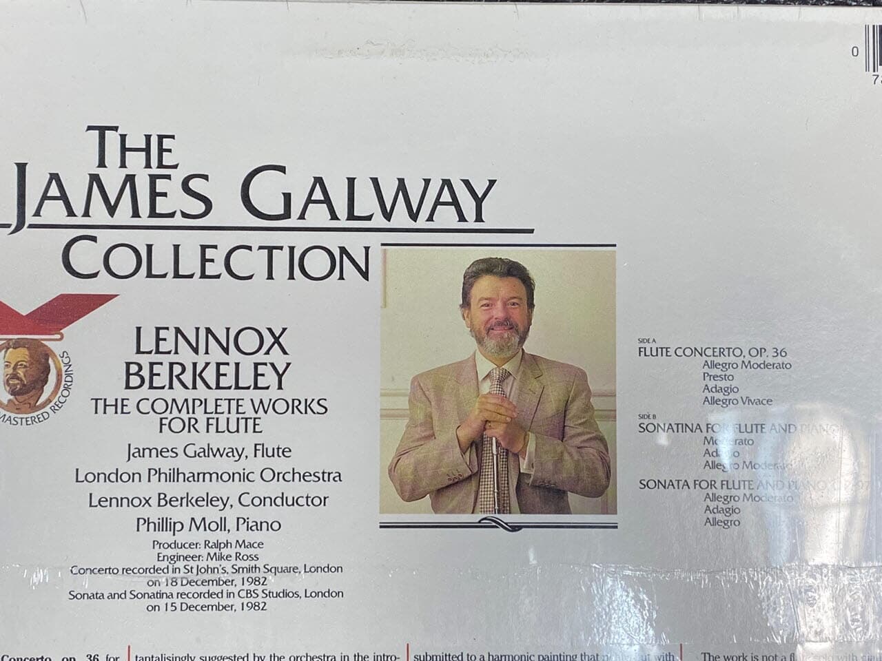 [LP] 제임스 골웨이 - James Galway - Lennox Berkeley Complete Works For Flute LP [U.S반]