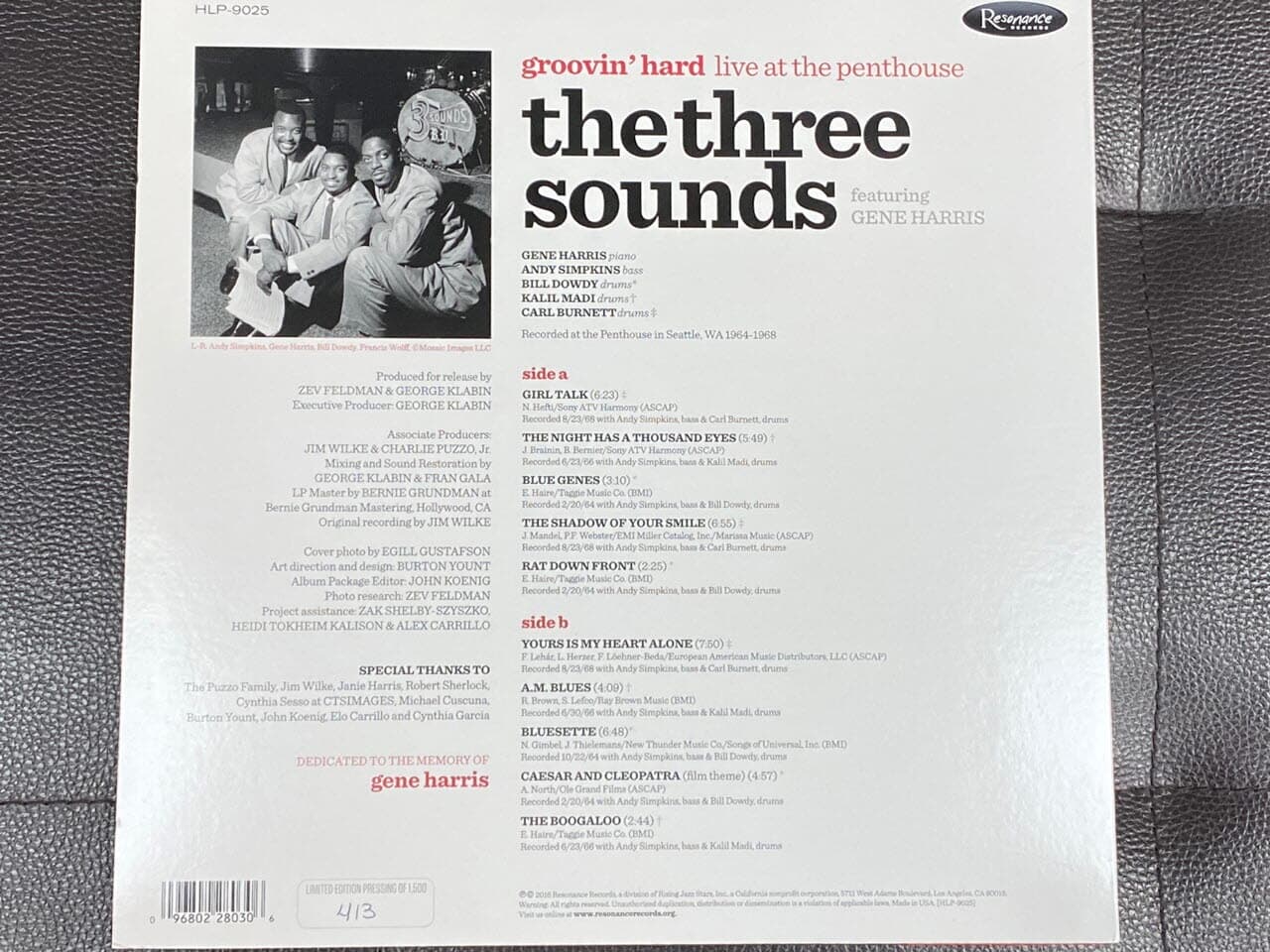 [LP] The Three Sounds Featuring Gene Harris - Groovin' Hard LP [180G] [U.S반]