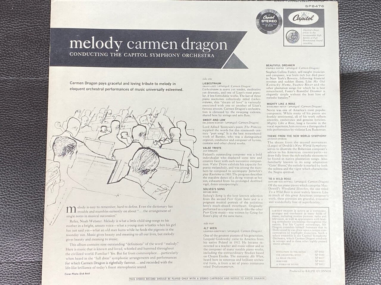 [LP] 카르멘 드래곤 - Carmen Dragon - Melody LP [U.S반]