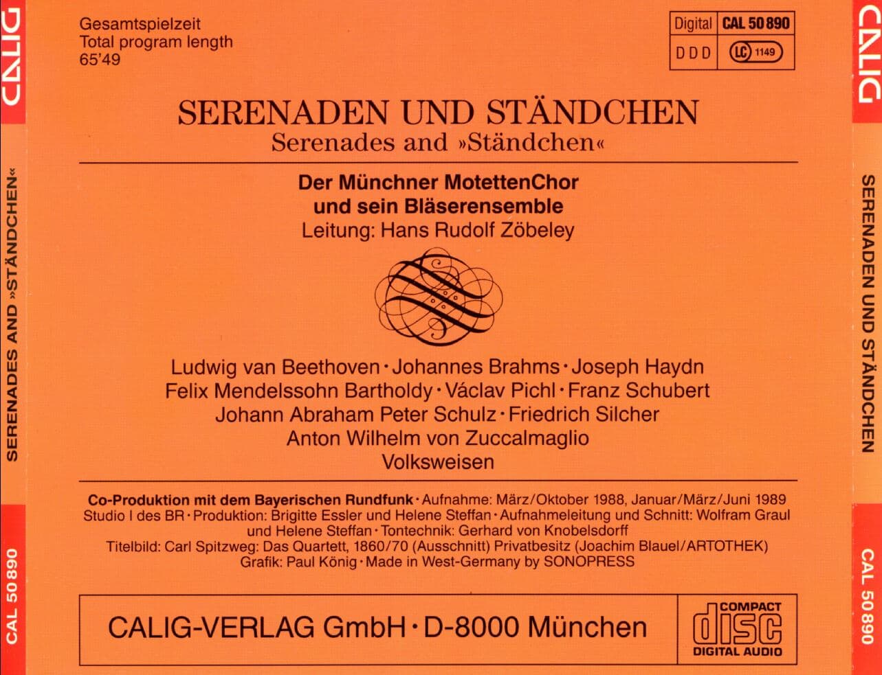 한스 루돌프 죄벨리 - Hans Rudolf Zobeley - Serenaden Und Standchen [독일발매]
