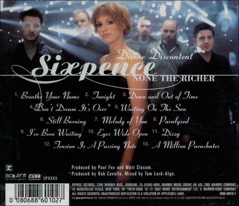 Sixpence None The Richer (식스펜스 넌 더 리처) -  Divine Discontent (미개봉)