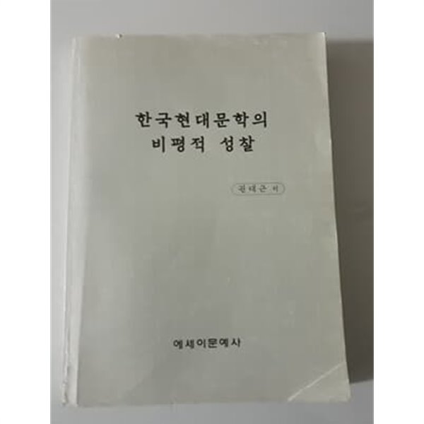 한국 현대문학의 비평적 성찰
