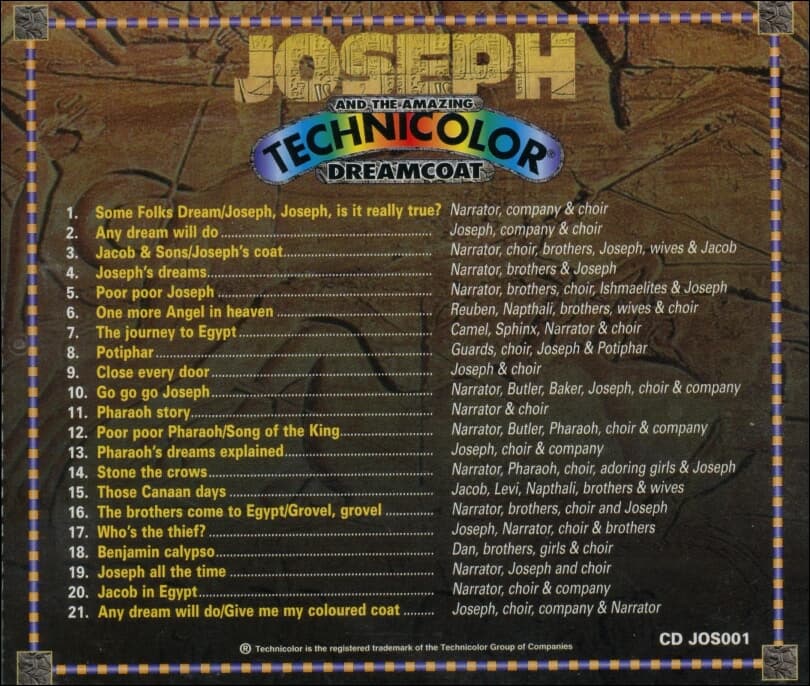 Joseph And The Amazing Technicolor Dreamcoat -  OST(미개봉) (수입)