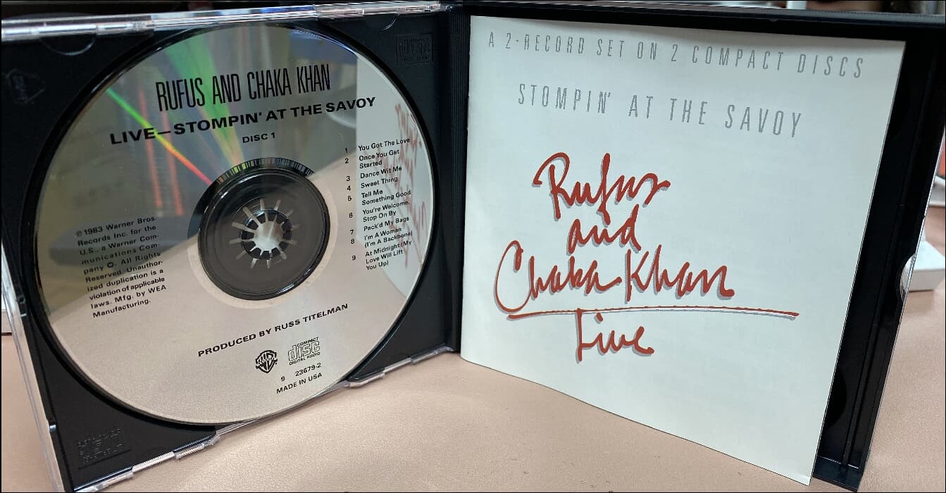 Rufus And Chaka Khan(루퍼스 & 차카 칸) Live - Stompin' At The Savoy  (2cd) (US발매)