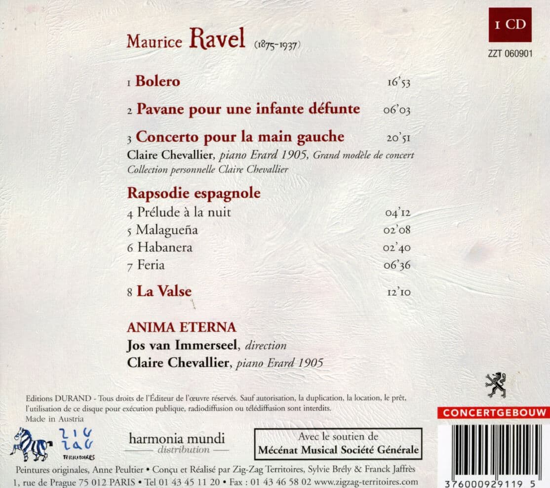 아니마 에테르나 - Anima Eterna - Ravel Bolero [디지팩] [프랑스발매]