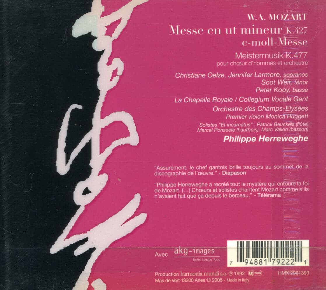 필립 헤레베헤 - Philippe Herreweghe - Mozart Mass In C Minor [이태리발매]