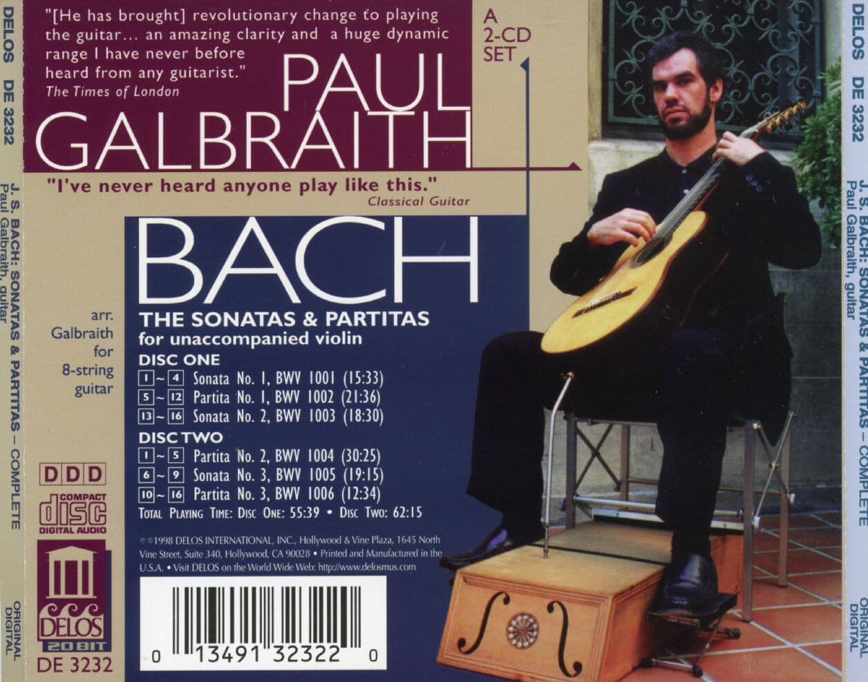 폴 갤브레이스 - Paul Galbraith - Bach The Sonatas & Partitas 2Cds [U.S발매]