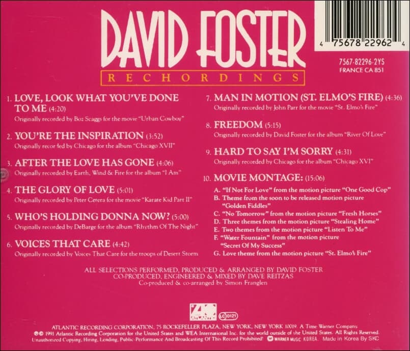 David Foster (데이빗 포스터) - Rechordings