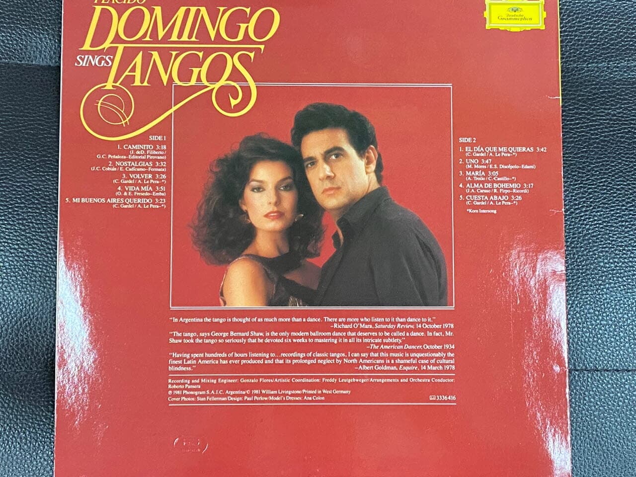 [LP] 플라시도 도밍고 - Placido Domingo - Sings Tangos LP [독일반]