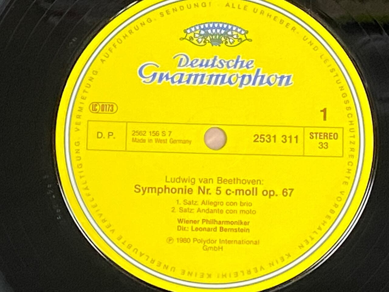 [LP] 번스타인 - Leonard Bernstein - Beethoven Symphonie Nr.5 LP [독일반]