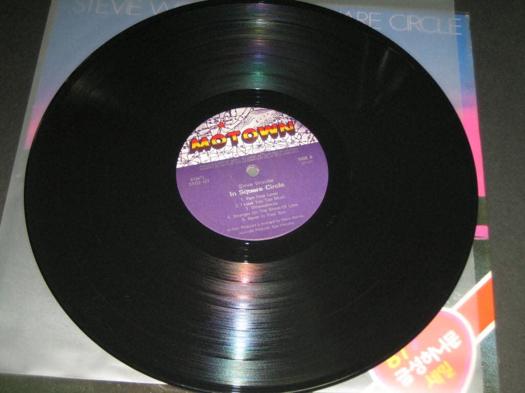 87 금성 허니문세일 Stevie Wonder (스티비 원더) ln Square Circle LP음반 (비매품)