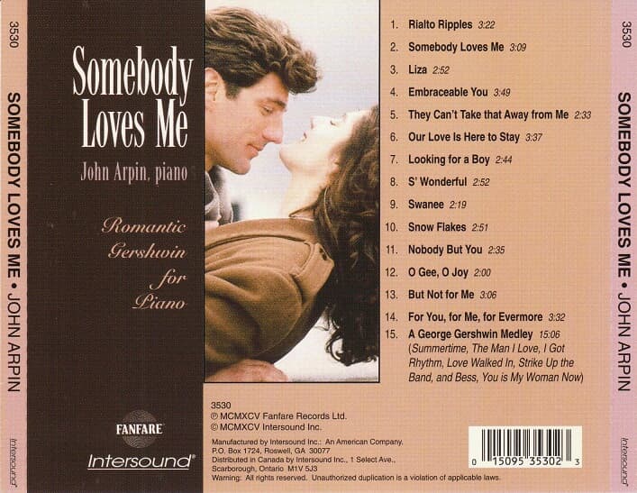 [수입] John Arpin - Somebody Loves Me