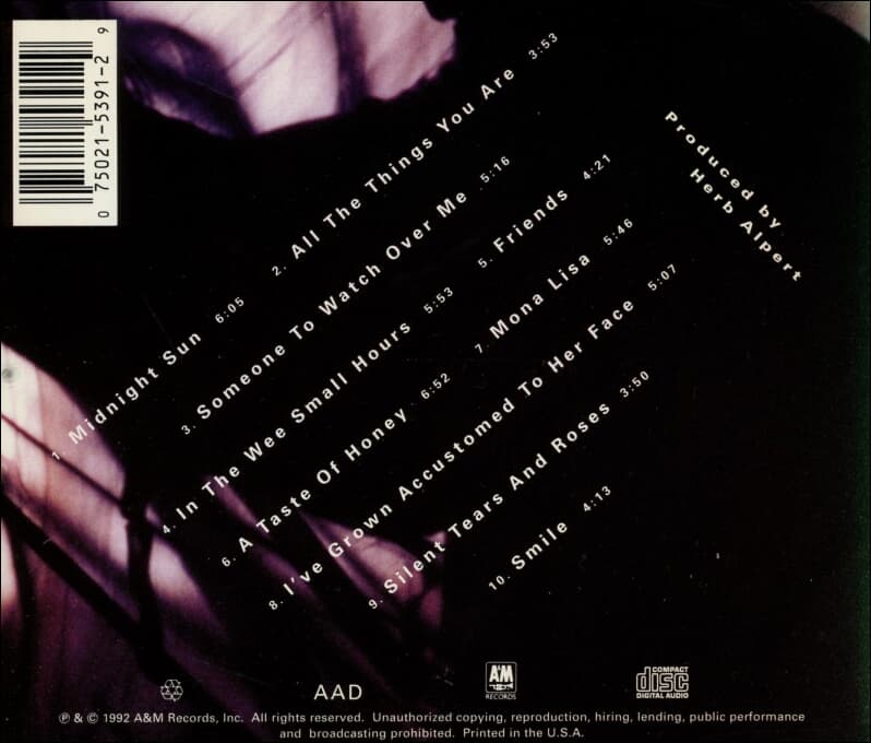 Herb Alpert (허브 앨버트) -  Midnight Sun(US발매)