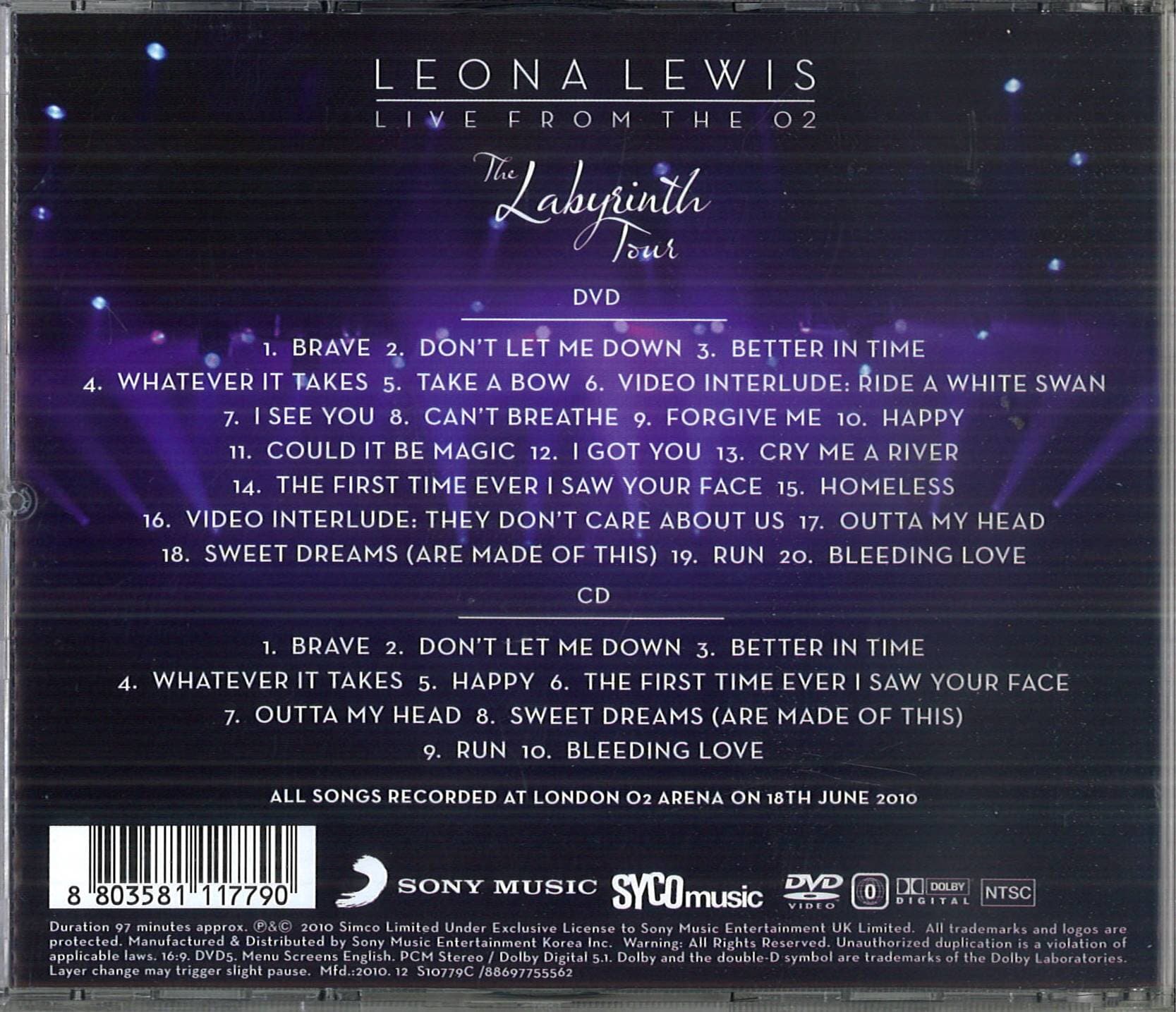 Leona Lewis - The Labyrinth Tour: Live From The O2