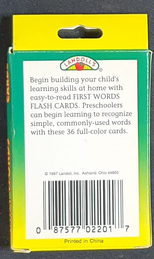 First words flash cards 