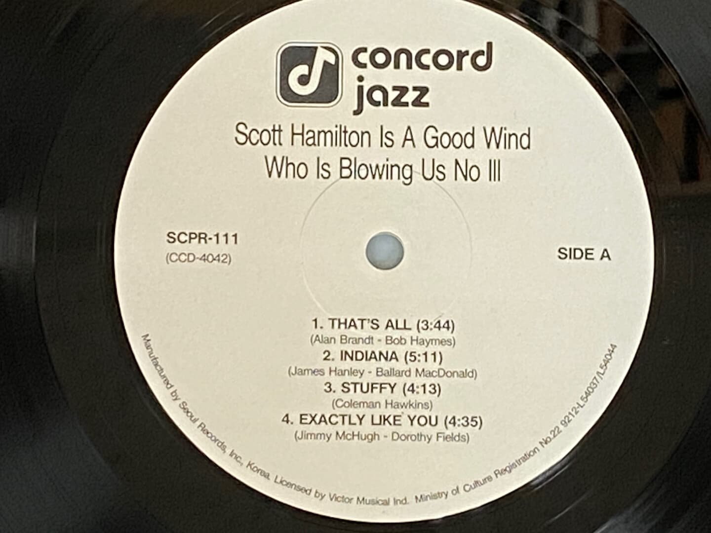 [LP] 스콧 해밀튼 - Scott Hamilton - Is A Good Wind Who Is Blowing Us No Ill LP [서울-라이센스반]