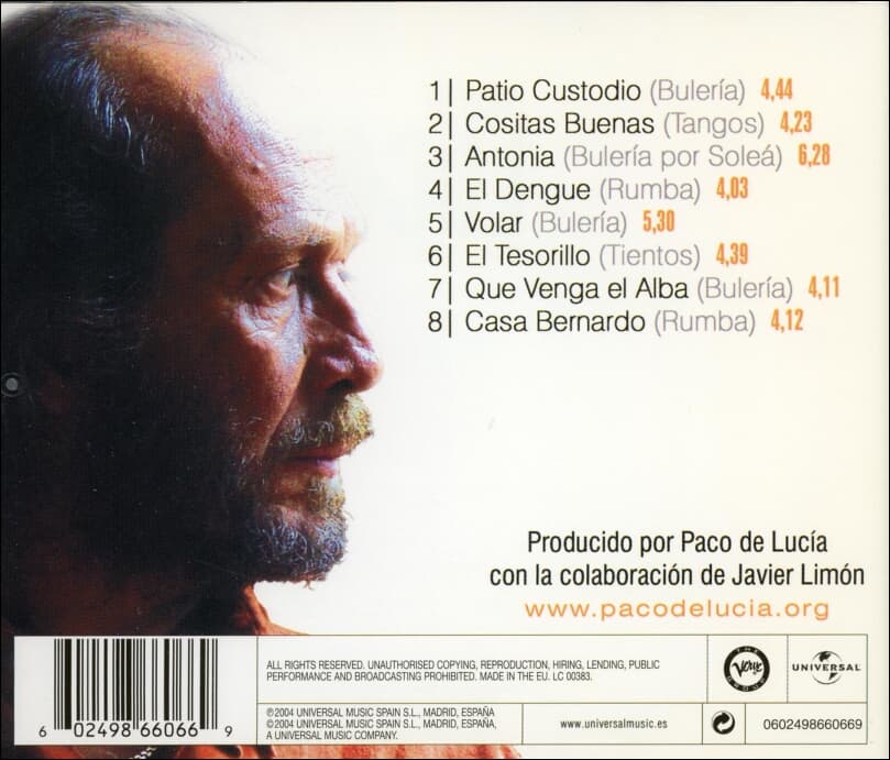 Paco De Lucia (파코 데 루치아 ) -  Cositas Buenas(EU발매)