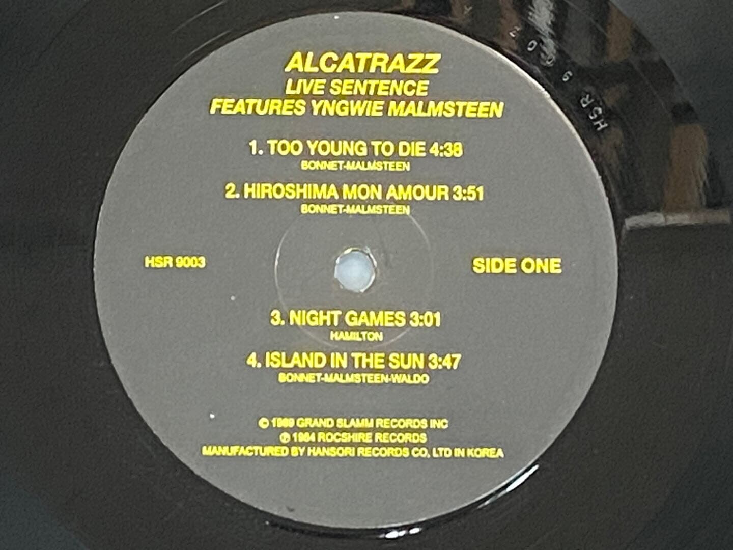 [LP] 알카트라즈 - Alcatrazz - Live Sentence LP [한소리-라이센스반]