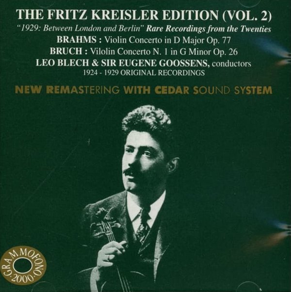 Kreisler : 브람스 &amp; 브루흐 : 바이올린 협주곡 - 블레히 (Leo Blech)  (Italy발매)