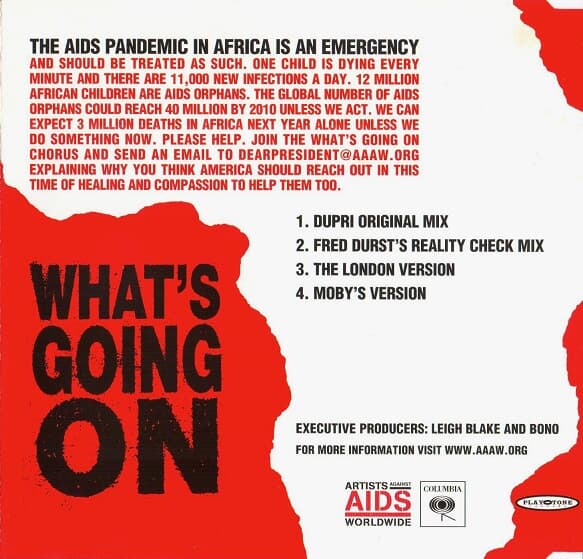 [수입] Artists Against AIDS Worldwide - What's Going On