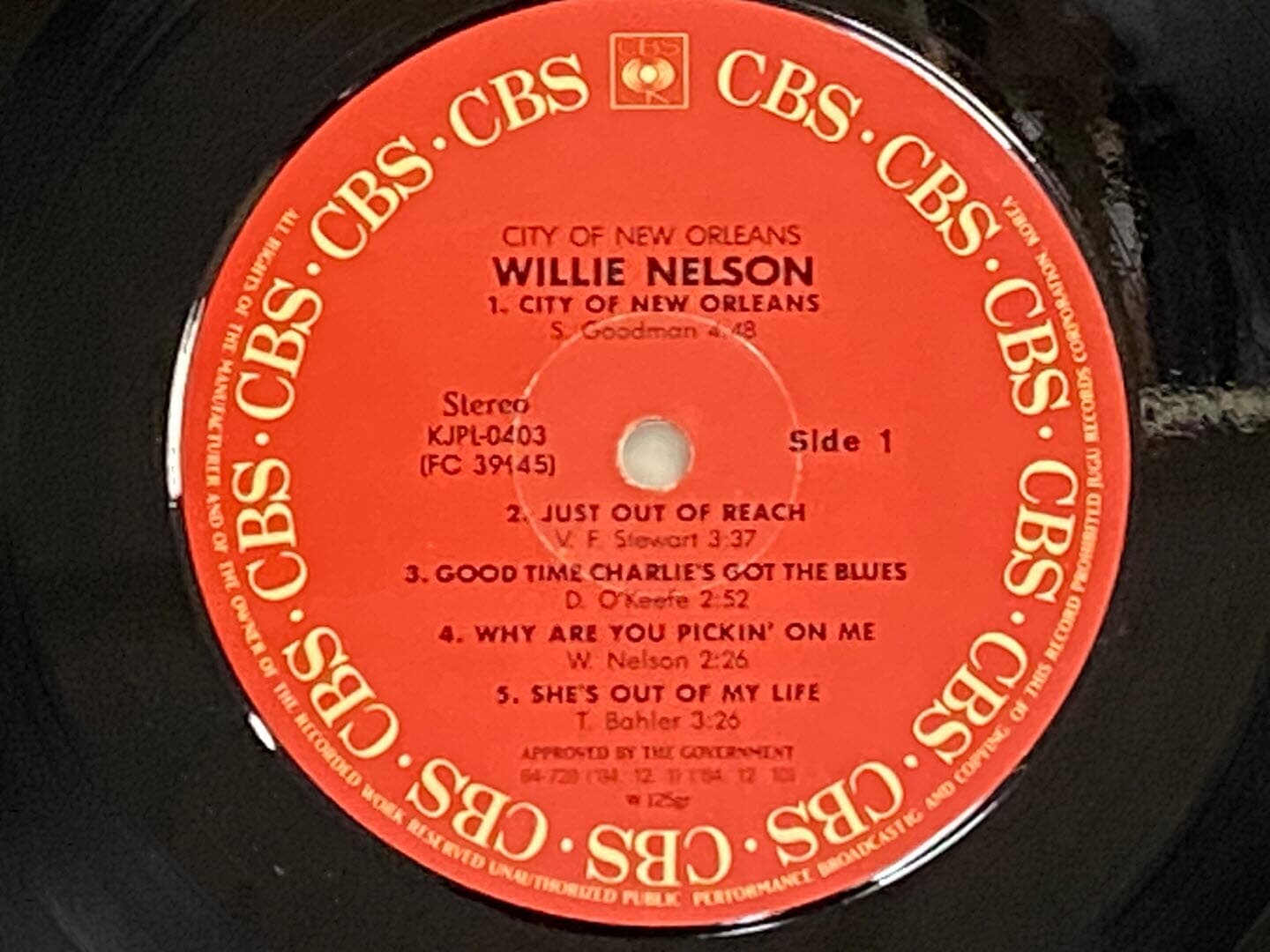[LP] 윌리 닐슨 - Willie Nelson - City Of New Orleans LP [지구-라이센스반]