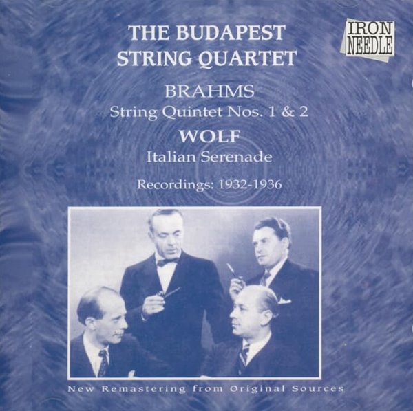BRAHMS : Budapest String Quartet (부다페스트 현악 4중주) Nos. 1&2