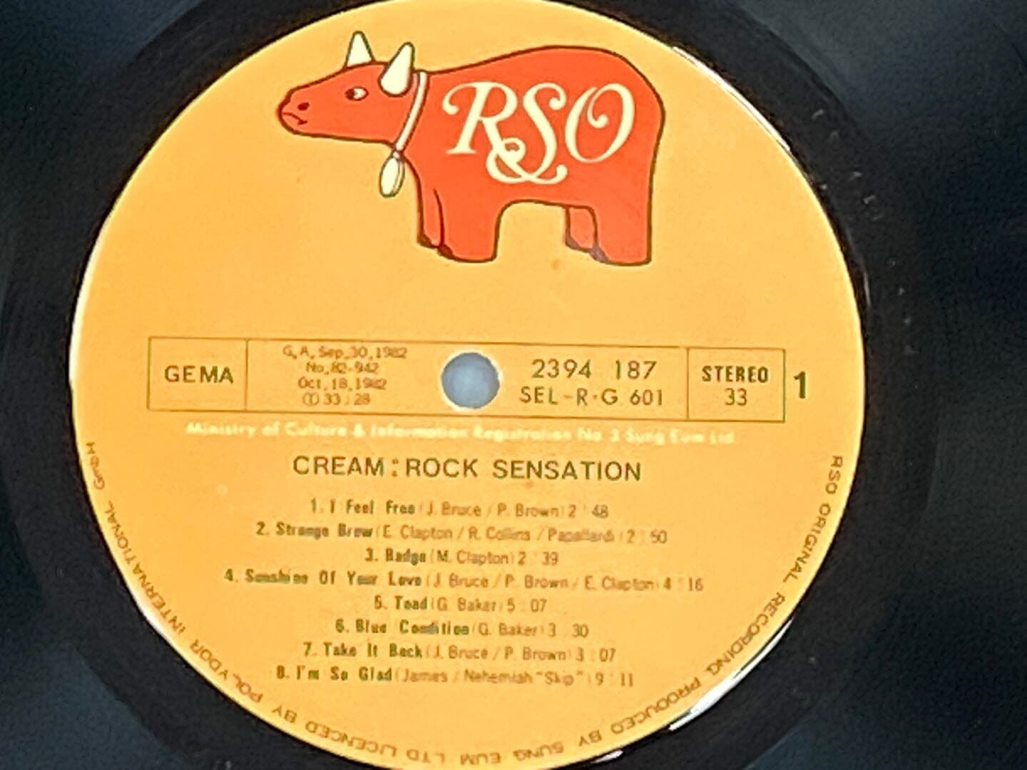 [LP] 크림 - Cream - Great Rock Sensation LP [성음-라이센스반]