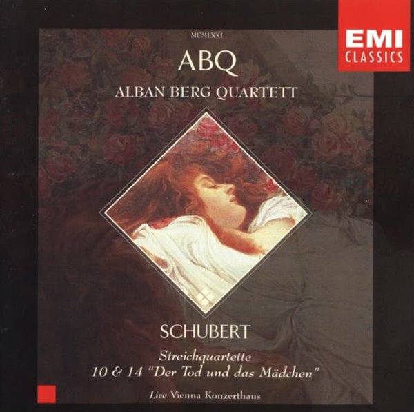 Schubert : &quot;죽음과 소녀&quot; 현악사중주 10 &amp; 14 - 알반 베르크 사중주단 (Alban Berg Quartett)  (Holland발매)