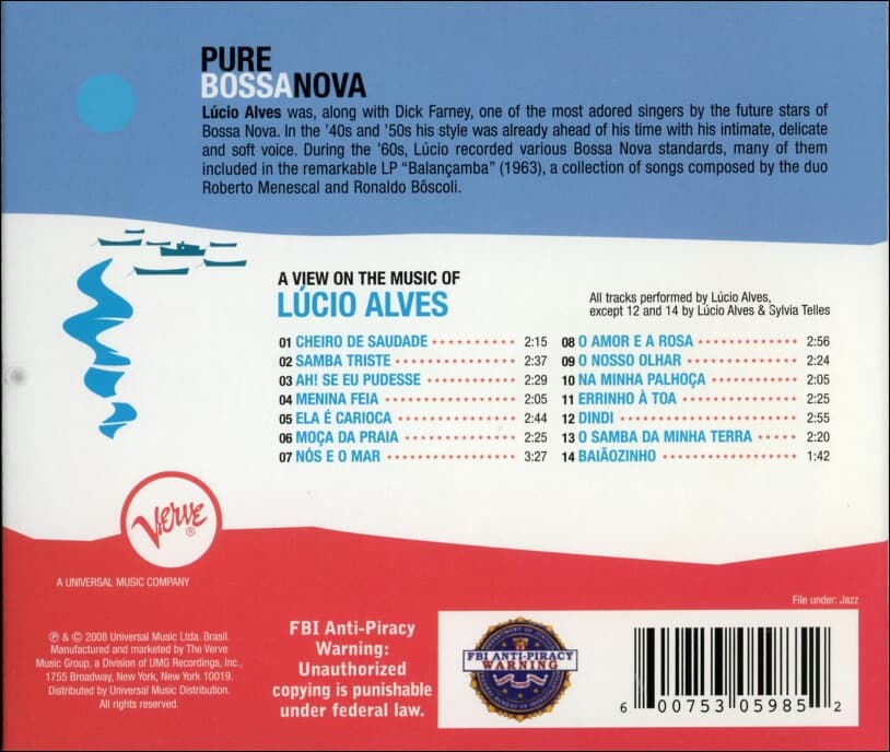 루시오 알베즈 (Lucio Alves) -  Pure Bossa Nova A View On The Music Of  (US발매)