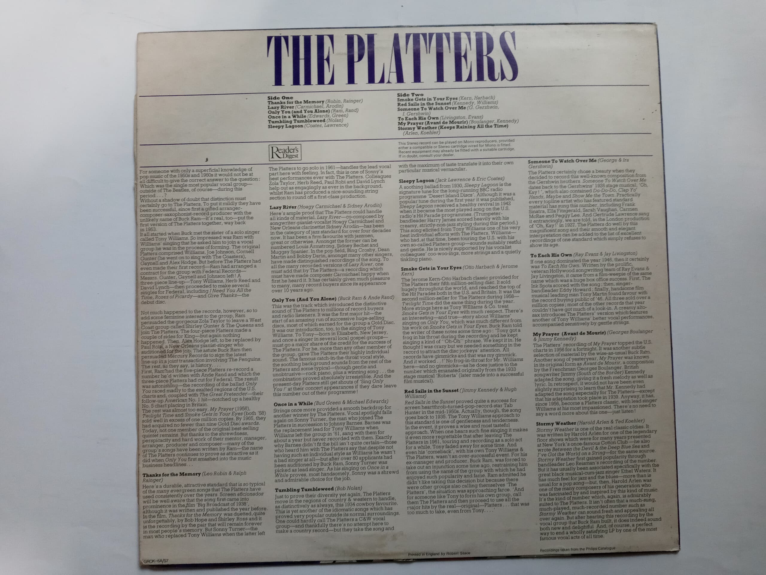 LP(수입) 플래터스 The Platters: The Platters