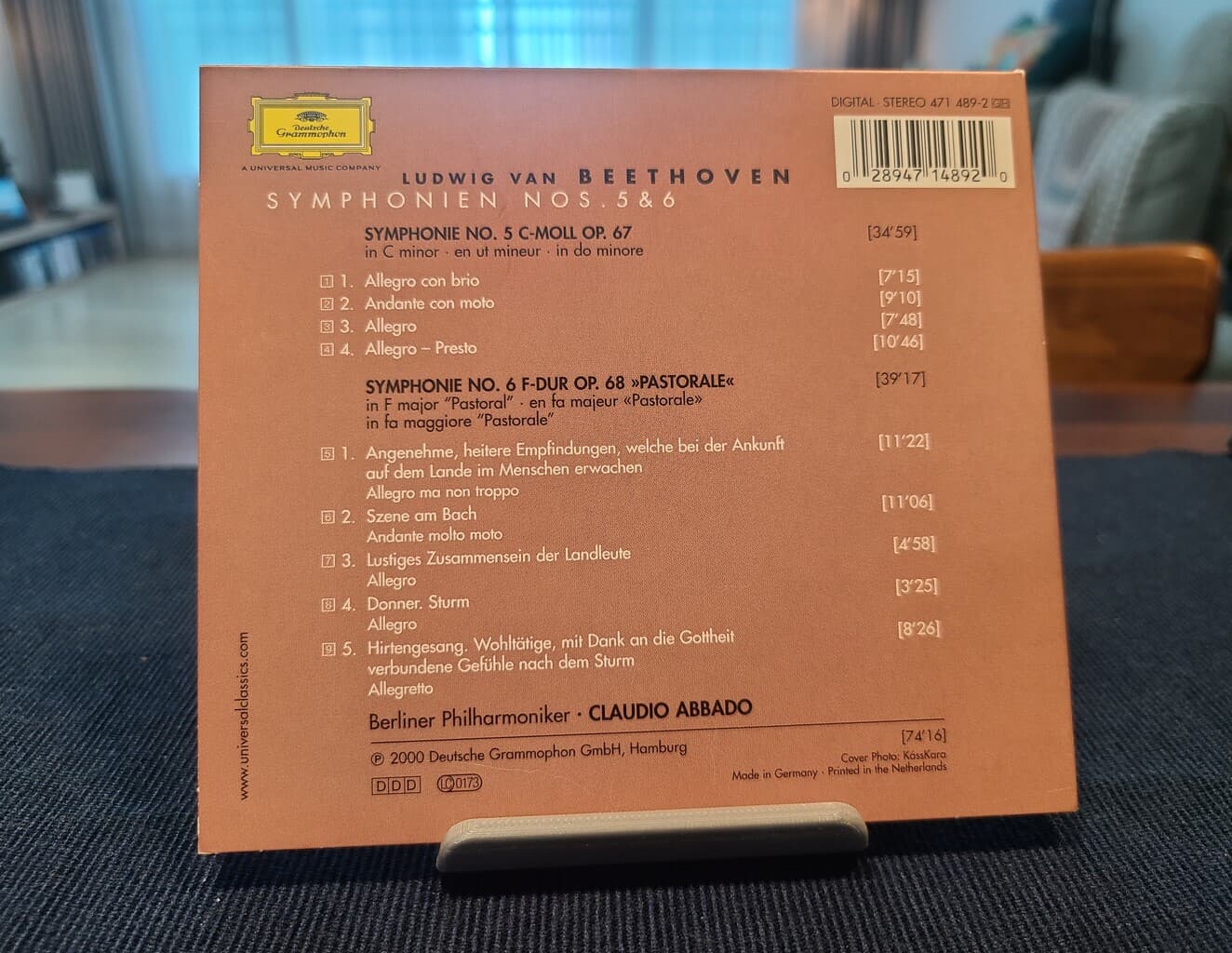 베토벤 : 교향곡 5번, 6번 '전원' (Beethoven : Symphony No.5 In C Minor, Symphony No.6 In F Major Op.68 'Pastorale')(CD) - Claudio Abbado