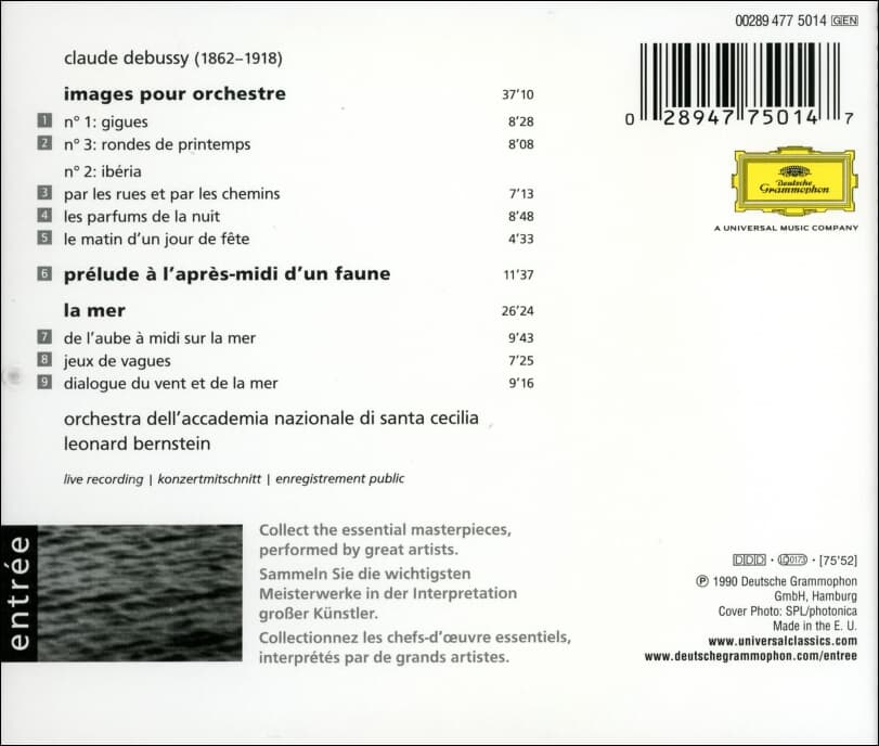 Debussy : La Mer - 번스타인 (Leonard Bernstein) (EU발매)