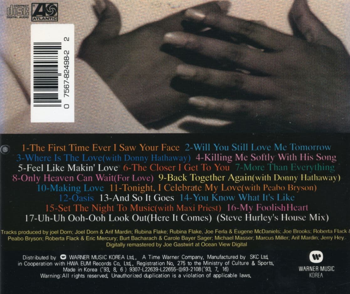 로버타 플랙 - Roberta Flack - Softly With These Songs The Best Of Roberta Flack