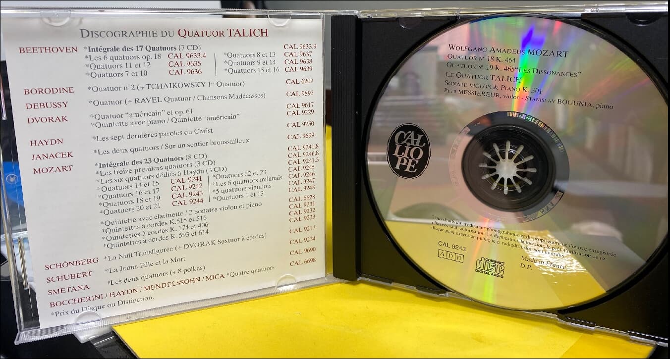 Mozart : QUATUORS N°18 K. 464 & N°19 K. 465 - 탈리히 사중주단 (Le Quartuor Talich)(France발매)