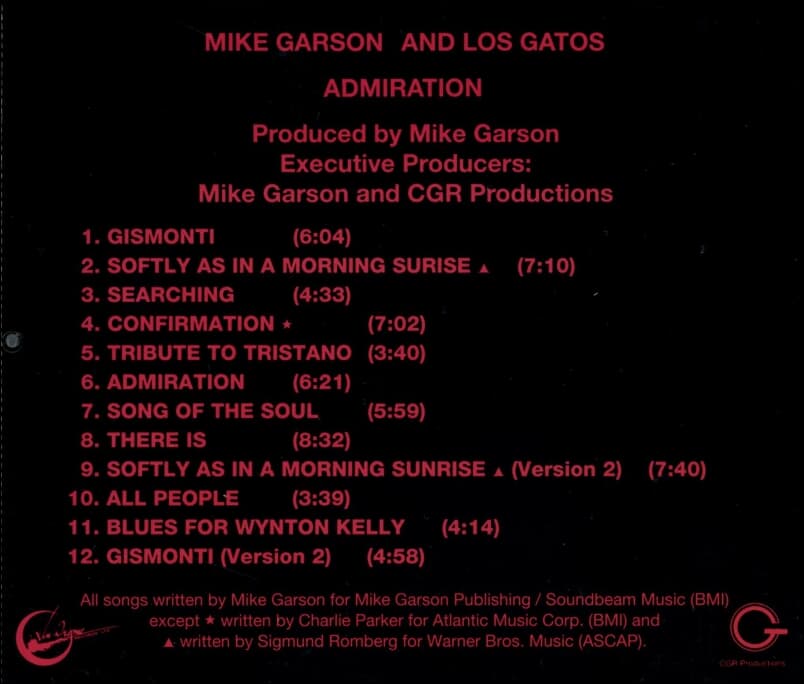 Mike Garson And Los Gatos - Admiration (US발매)