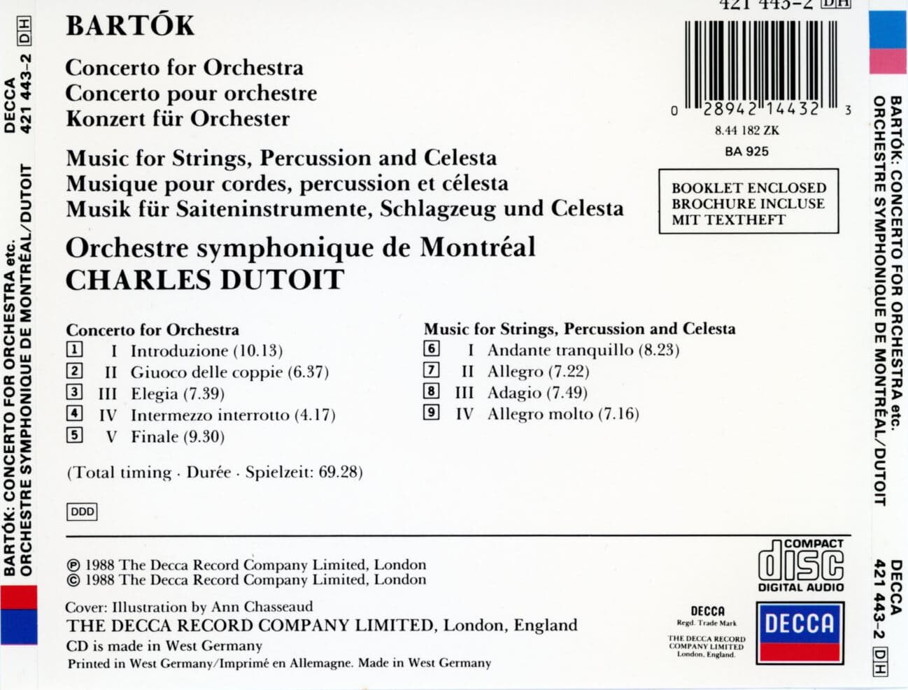 바르톡 - Bartok - Concerto For Orchestra (오케스트라를 위한 협주곡) [독일발매]
