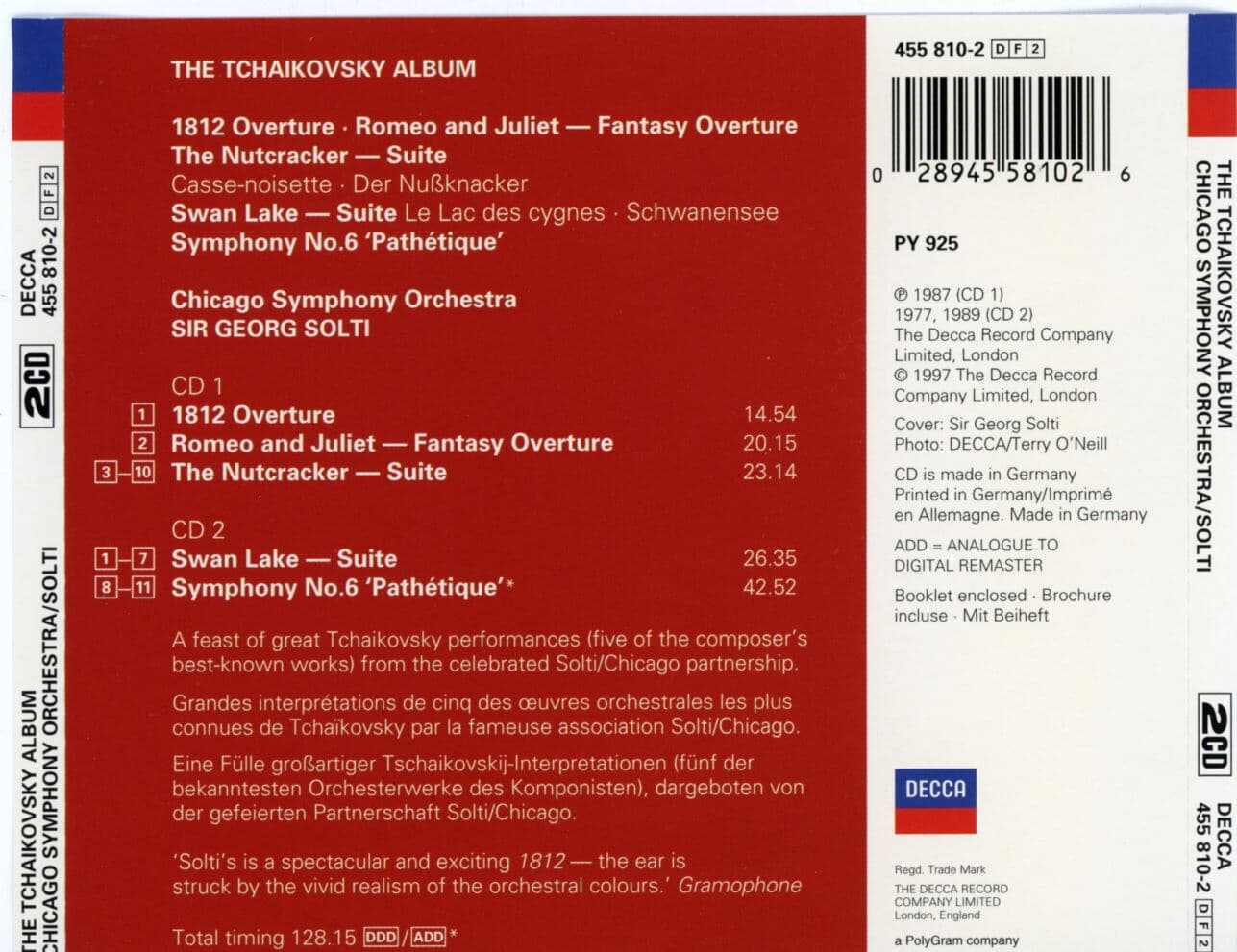 게오르그 솔티 - Georg Solti - Tchaikovsky The Tchaikovsky Album 2Cds [독일발매]