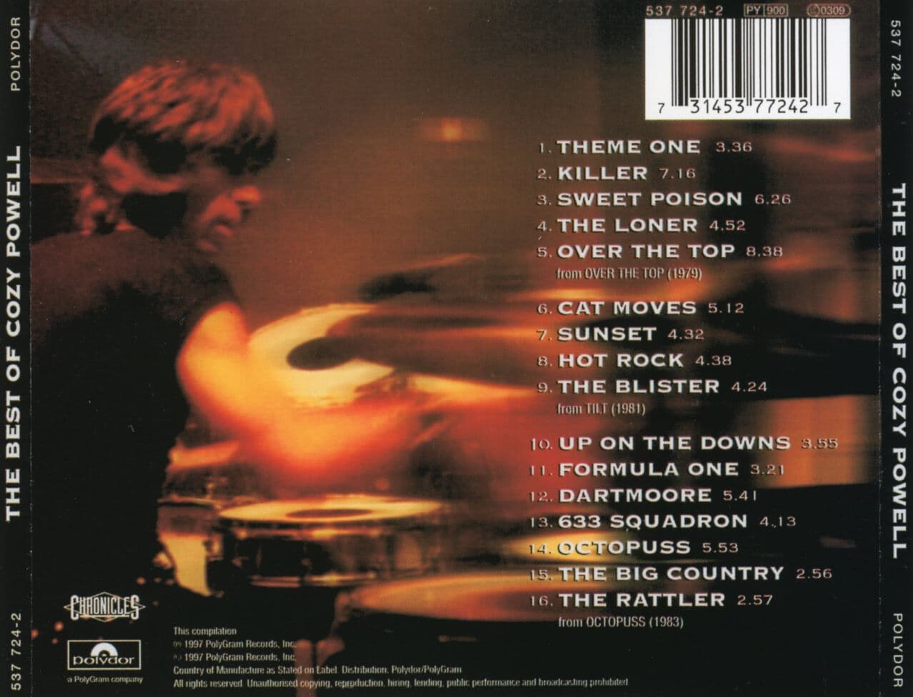 코지 파웰 - Cozy Powell - The Best Of Cozy Powell [E.U발매]