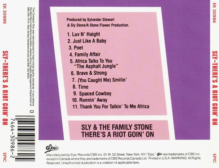 [수입] Sly & The Family Stone - There's A Riot Goin' On