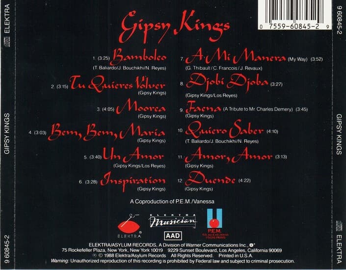 [수입] Gipsy Kings - Gypsy Kings (CD)